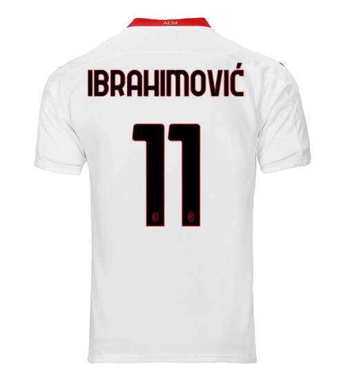 AC Milan Away Kit Soccer Jersey IBRAHIMOVIĆ #11 2020/21